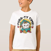 Spint-ty tijd! - Feestelijke Cat Christmas Design T-shirt (Voorkant)