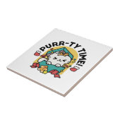 Spint-ty tijd! - Feestelijke Cat Christmas Design Tegeltje (Zijkant)