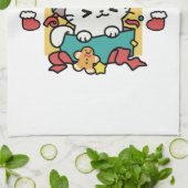 Spint-ty tijd! - Feestelijke Cat Christmas Design Theedoek (Gevouwen)