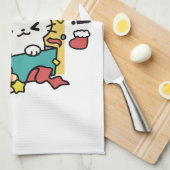 Spint-ty tijd! - Feestelijke Cat Christmas Design Theedoek (Quarter Fold)