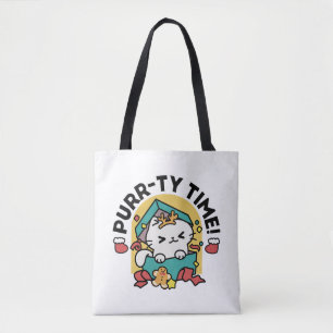 Spint-ty tijd! - Feestelijke Cat Christmas Design Tote Bag