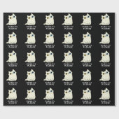 Spint u alstublieft grappig Kitty Cat Pun Dark BG Cadeaupapier (Vlak)