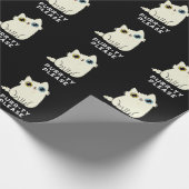 Spint u alstublieft grappig Kitty Cat Pun Dark BG Cadeaupapier (Hoek)