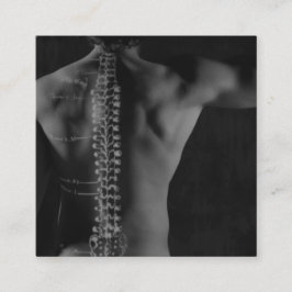 Spintekening Overlay foto Chiropractic Vierkante Visitekaartje