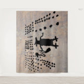 spinvrouw en coyote wandkleed (Voorkant)