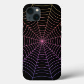 Spinweb zwart paars oranje Halloween patroon Case-Mate iPhone Case (Achterkant)
