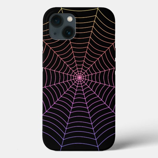 Spinweb zwart paars oranje Halloween patroon Case-Mate iPhone Case (Achterkant)