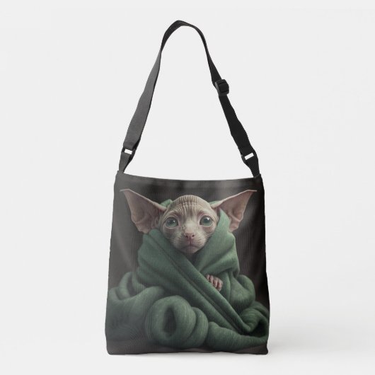 SPINX HAIRLESS CAT PURSES, ALLE OVER DRUKTAS CROSSBODY TAS (Achterkant)