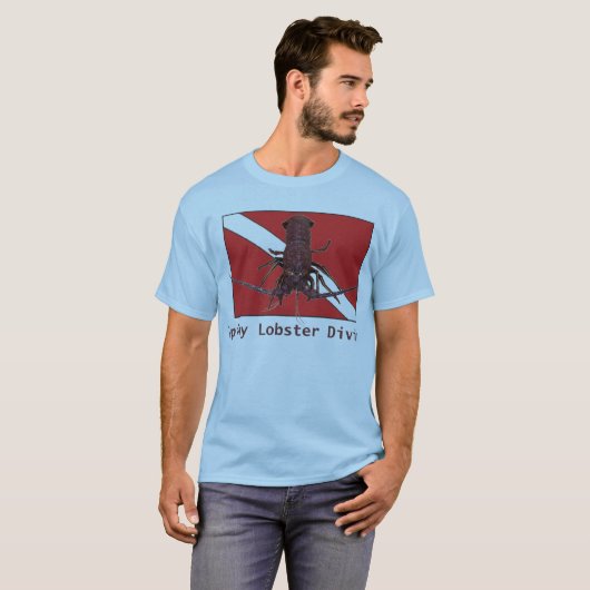 Spiny Lobster Diving T-shirt (Voorkant volledig)