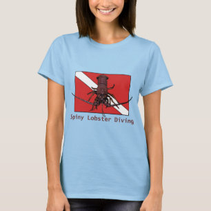 Spiny Lobster Duiken met Diver Down Flag URM T-shirt