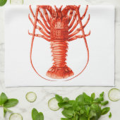 Spiny Lobster Kitchen of Tea Towel Theedoek (Gevouwen)