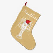 Spiny Lobster met Santa Hat Stocking Grote Kerstsok (Voorkant (Hangend))