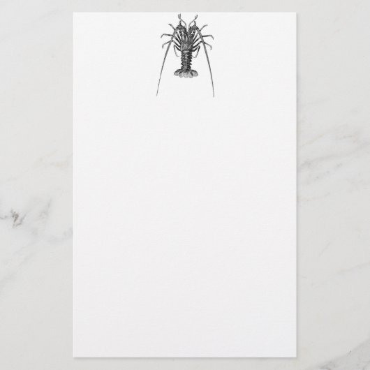 Spiny Lobster Persoonlijke Sjabloon Briefpapier (Voorkant)