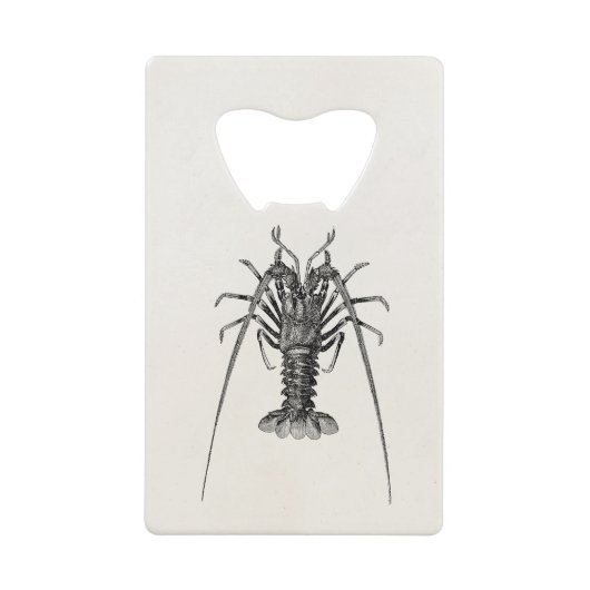 Spiny Lobster Persoonlijke Sjabloon Creditkaart Flessenopener (Voorkant)