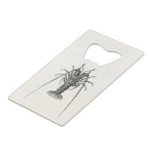 Spiny Lobster Persoonlijke Sjabloon Creditkaart Flessenopener (Voorkant Gekanteld)