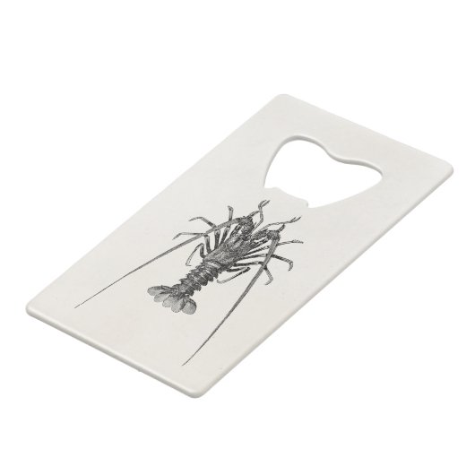  Spiny Lobster Persoonlijke Sjabloon Creditkaart Flessenopener (Voorkant Gekanteld)