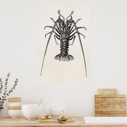  Spiny Lobster Persoonlijke Sjabloon Poster (Keuken)