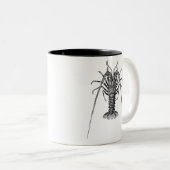  Spiny Lobster Persoonlijke Sjabloon Tweekleurige Koffiemok (Voorkant rechts)