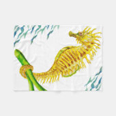 Spiny Seahorse Artwork Fleece Blanket Deken (Voorkant (Horizontaal))