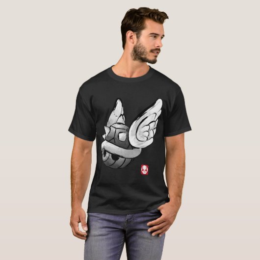 Spiny shell sumi e funny t-shirt (Voorkant volledig)