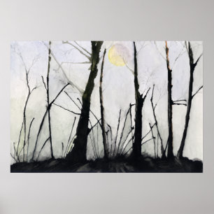 Spiny Trees en Full Moon Poster