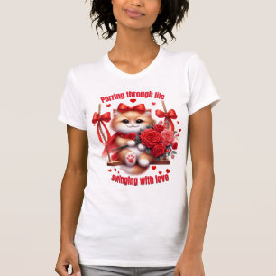 Spinzen door het leven – Knuffelbare Valentijnsdag T-shirt