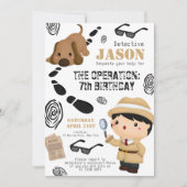 Spion Detective Secret Agent Jongen Verjaardag Uit Kaart (Voorkant)