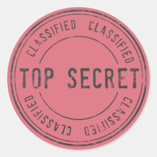 Spion verrassings verjaardagsfeestje top geheim ve ronde sticker