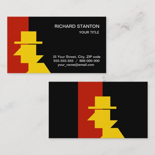 spion visitekaartje (Voorkant / Achterkant)