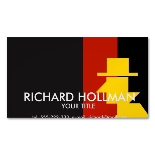 spion visitekaartje magneet (Voorkant)