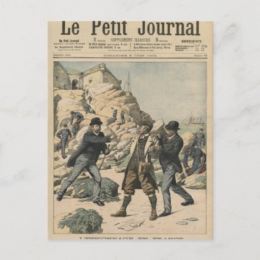 Spionage in Frankrijk Arrestatie van een Engelse k Briefkaart (Voorkant)