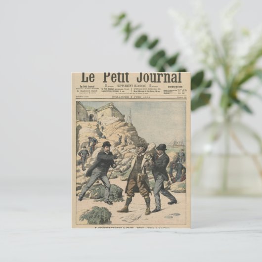 Spionage in Frankrijk Arrestatie van een Engelse k Briefkaart (Staand voorkant)