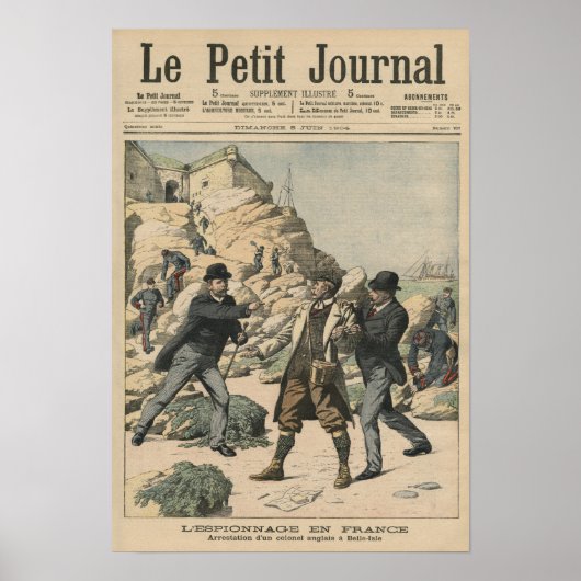 Spionage in Frankrijk Arrestatie van een Engelse k Poster (Voorkant)