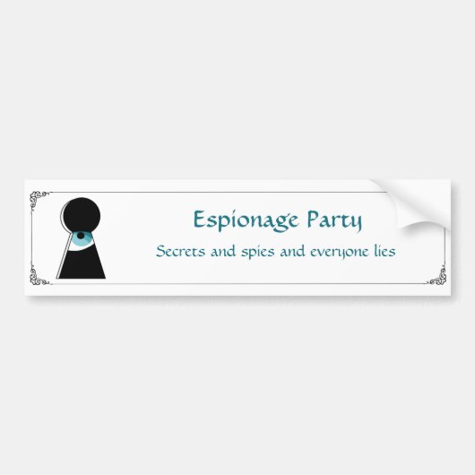Spionage Partij Sticker (Voorkant)