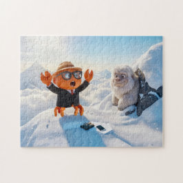 Spionagekrab Geschokt Bij Het Zien Van Echt Yeti W Legpuzzel