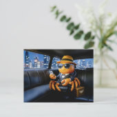 Spionagekrabbel Rid in Stretch Limo Missie Briefkaart (Staand voorkant)