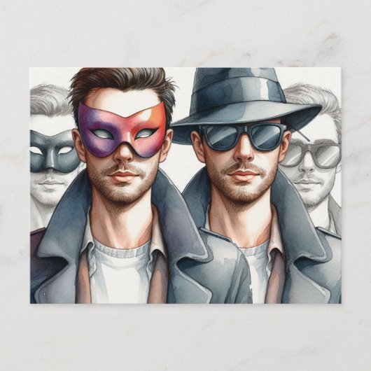 spionnen briefkaart (Voorkant)