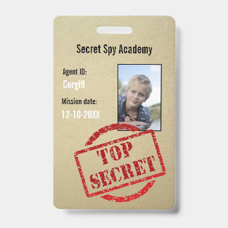 Spionnenfeest Geheime Agent Uitnodigingsbadge Badge