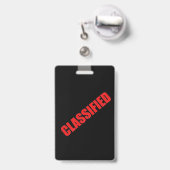 Spionnenfeest Geheime Agenten Badge (Achterkant met uittrekbare clip)