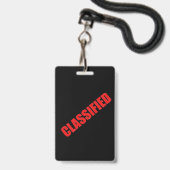 Spionnenfeest Geheime Agenten Bedrijfsbadge Badge (Achterkant met lanyard)