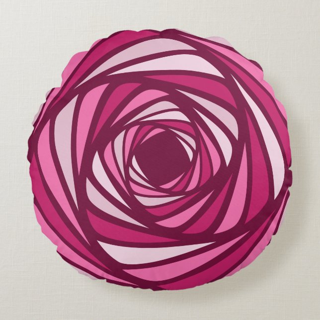 Spiraal 5 kleuren rond kussen (Voorkant)