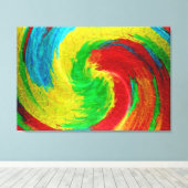 Spiraal Abstracte Kunst 8 Canvas Afdruk (Insitu (Houten vloer))