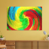 Spiraal Abstracte Kunst 8 Canvas Afdruk (Insitu (Woonkamer))