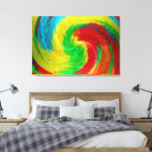 Spiraal Abstracte Kunst 8 Canvas Afdruk (Insitu (Slaapkamer))