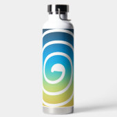 SPIRAAL BLAUW EN GROEN WATERFLES (Links)