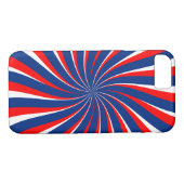Spiraal blauw wit rood... Case-Mate iPhone case (Achterkant (Horizontaal))