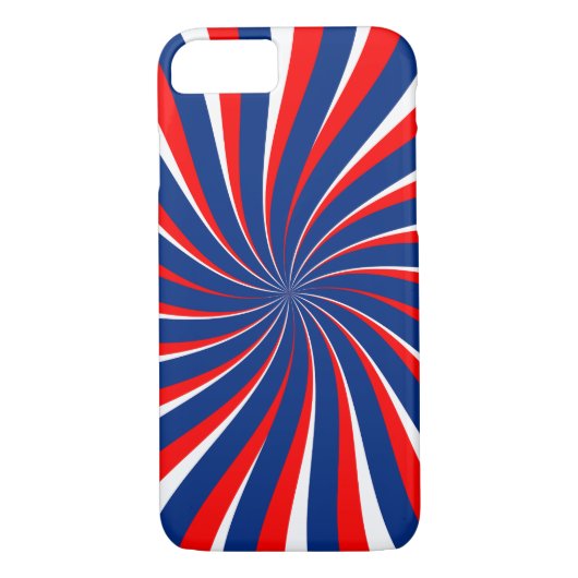 Spiraal blauw wit rood... Case-Mate iPhone case (Achterkant)
