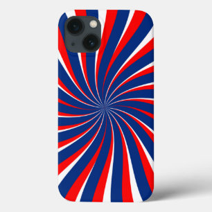 Spiraal blauw wit rood Case-Mate iPhone case