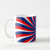 Spiraal blauw wit rood... koffiemok (Links)