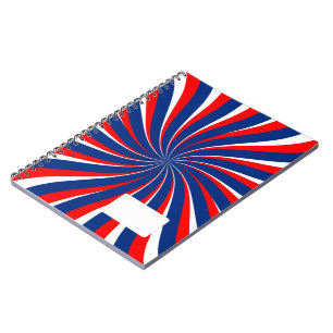 Spiraal blauw wit rood... notitieboek